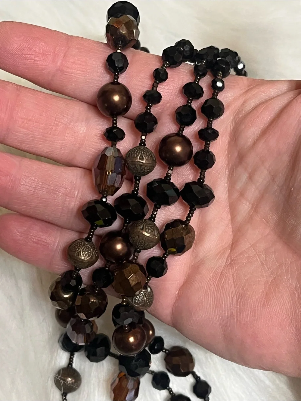 Double Strand Beaded Necklace
